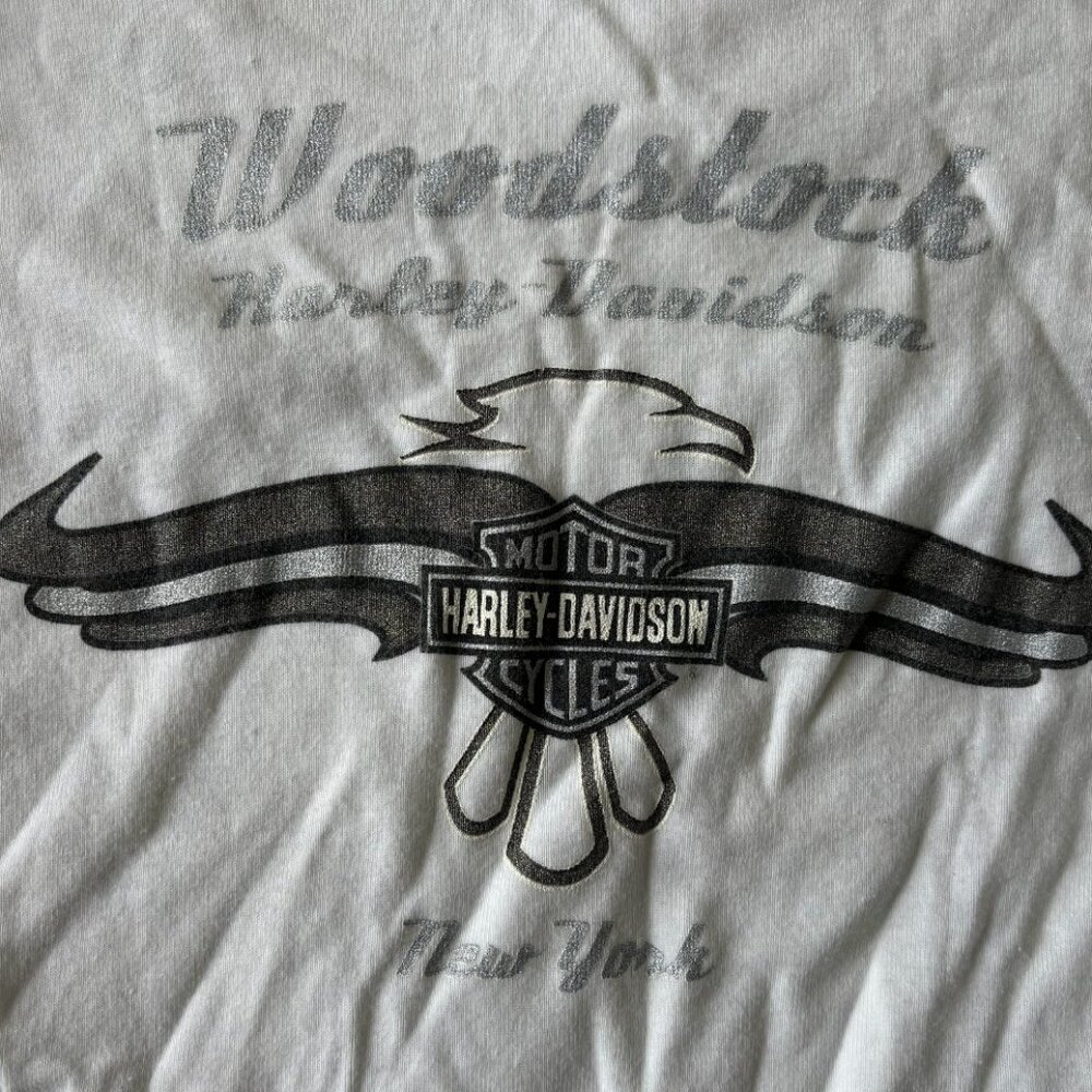 Vintage Woodstock Harley Davidson Muscle Tee -
